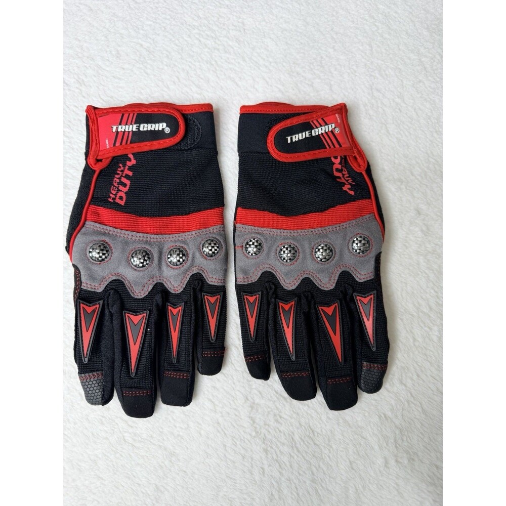 True Grip Heavy Duty Work Gloves With Touchscreen Fingers,Mechanic Auto Gloves M